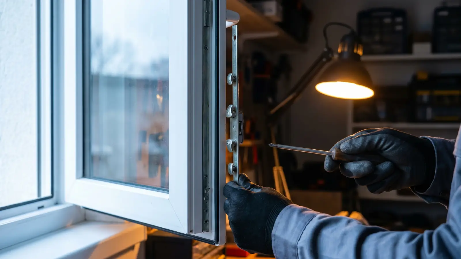 Replacing a uPVC window espagnolette mechanism, a common Tipton window-lock repair